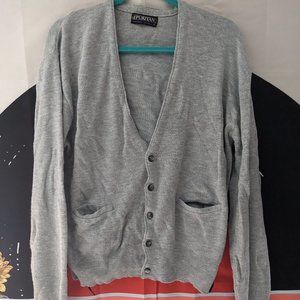 80s Puritan Grey Cardigan with Pockets